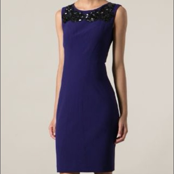Dvf Embellished Purple Dress